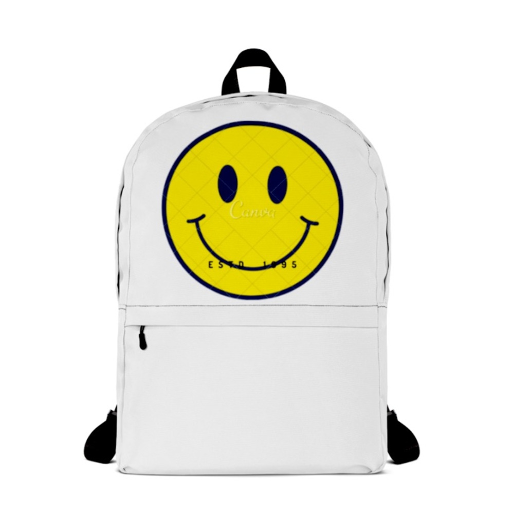 Smiley Face Print Backpack